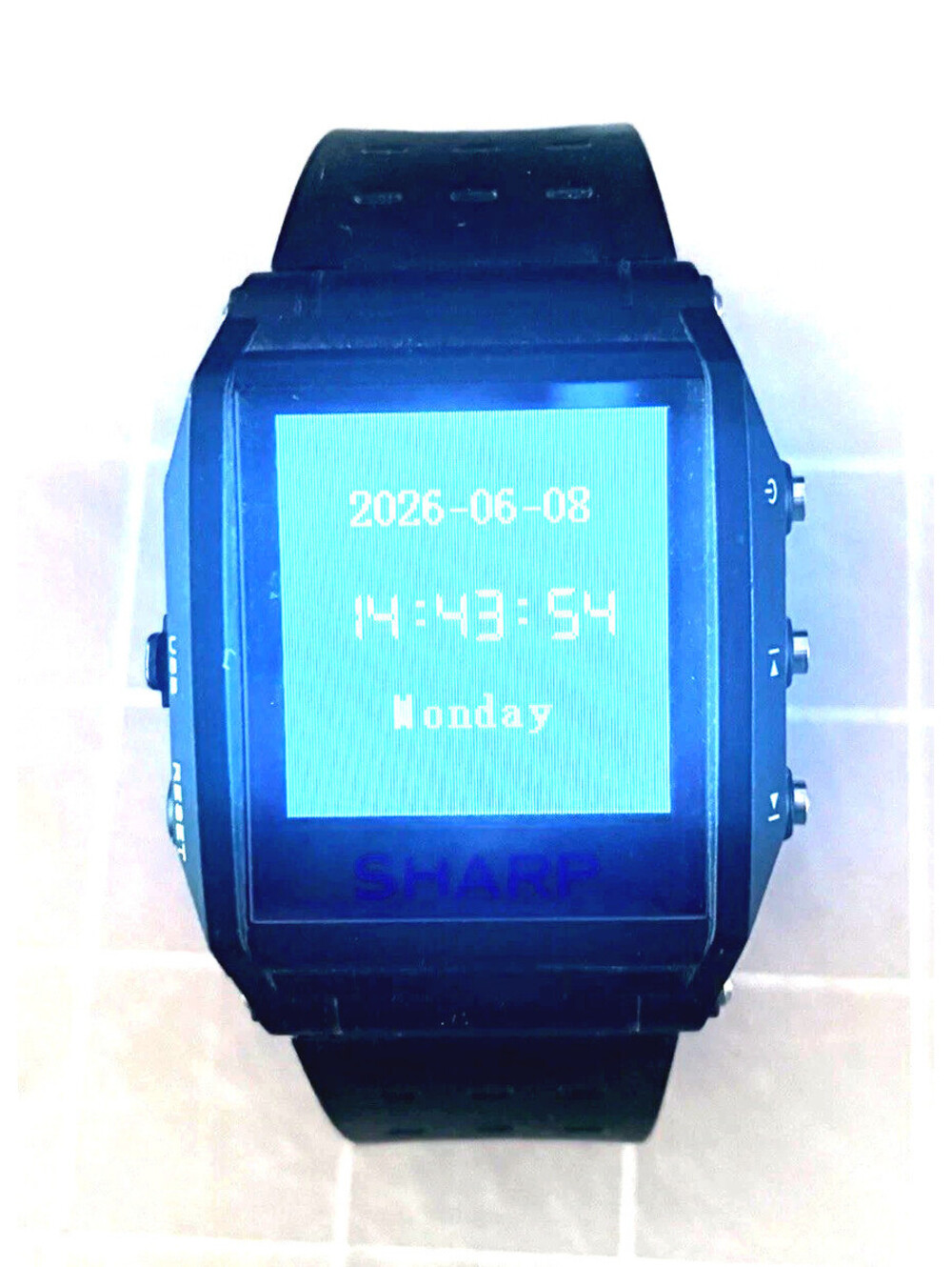 Vintage Sharp Photo Watch SHP4023 Digital LCD Picture Wristwatch Working Rare